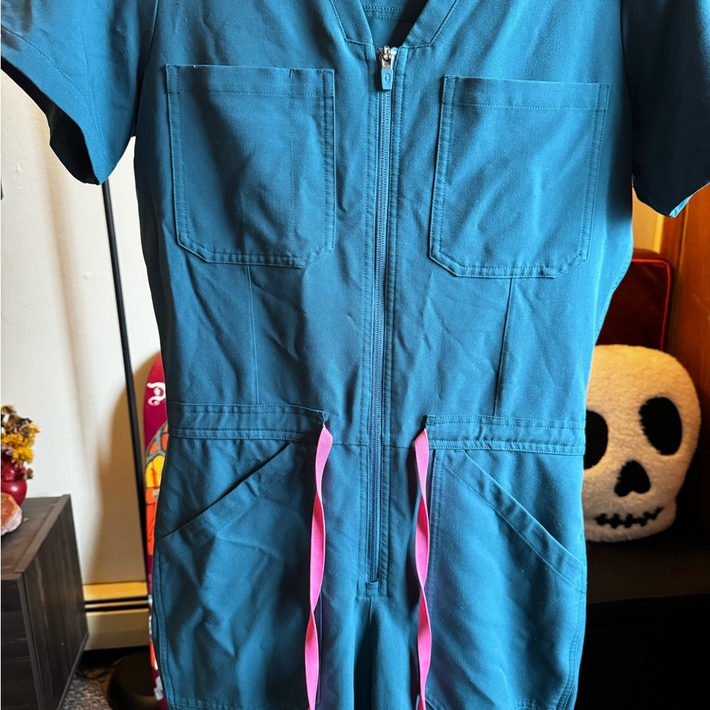 FIGS CATARINA JUMPSUIT- CARIBBEAN BLUE